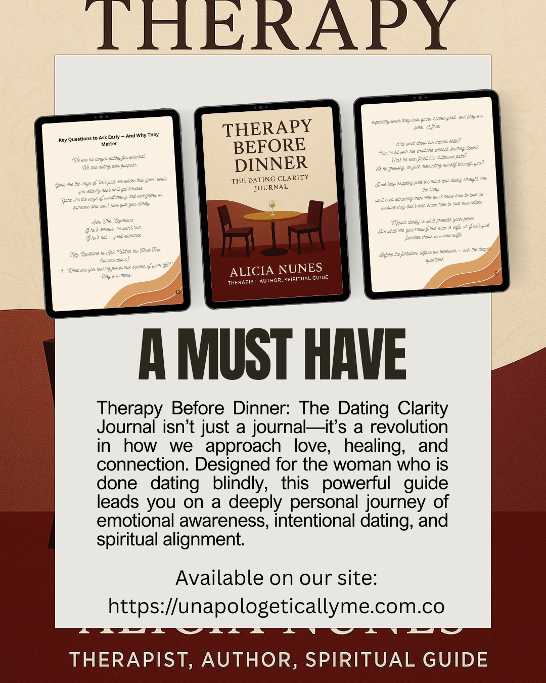 Therapy Before Dinner- The Dating Clarity Journal